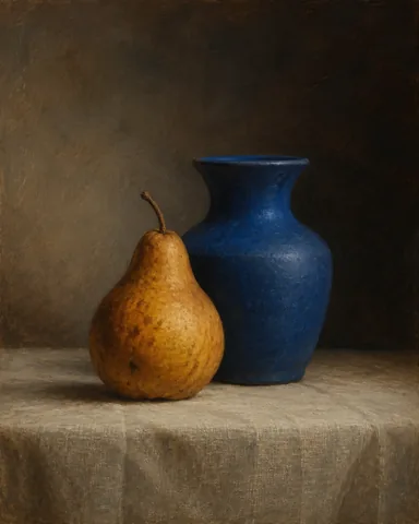 Pear and Blue Vessel